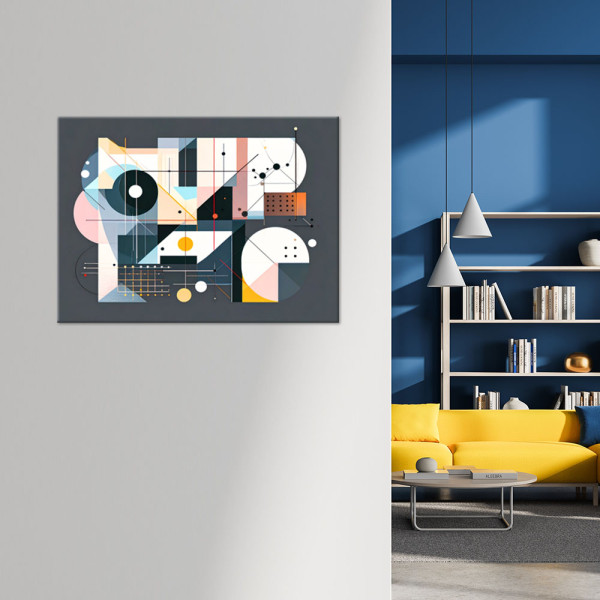 Obraz nowoczesny do salonu biura, Bauhaus Abstrakcja 30x20