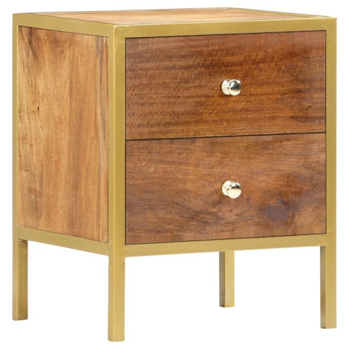 NNEVL Bedside Cabinet 40x35x50 cm Solid Mango Wood