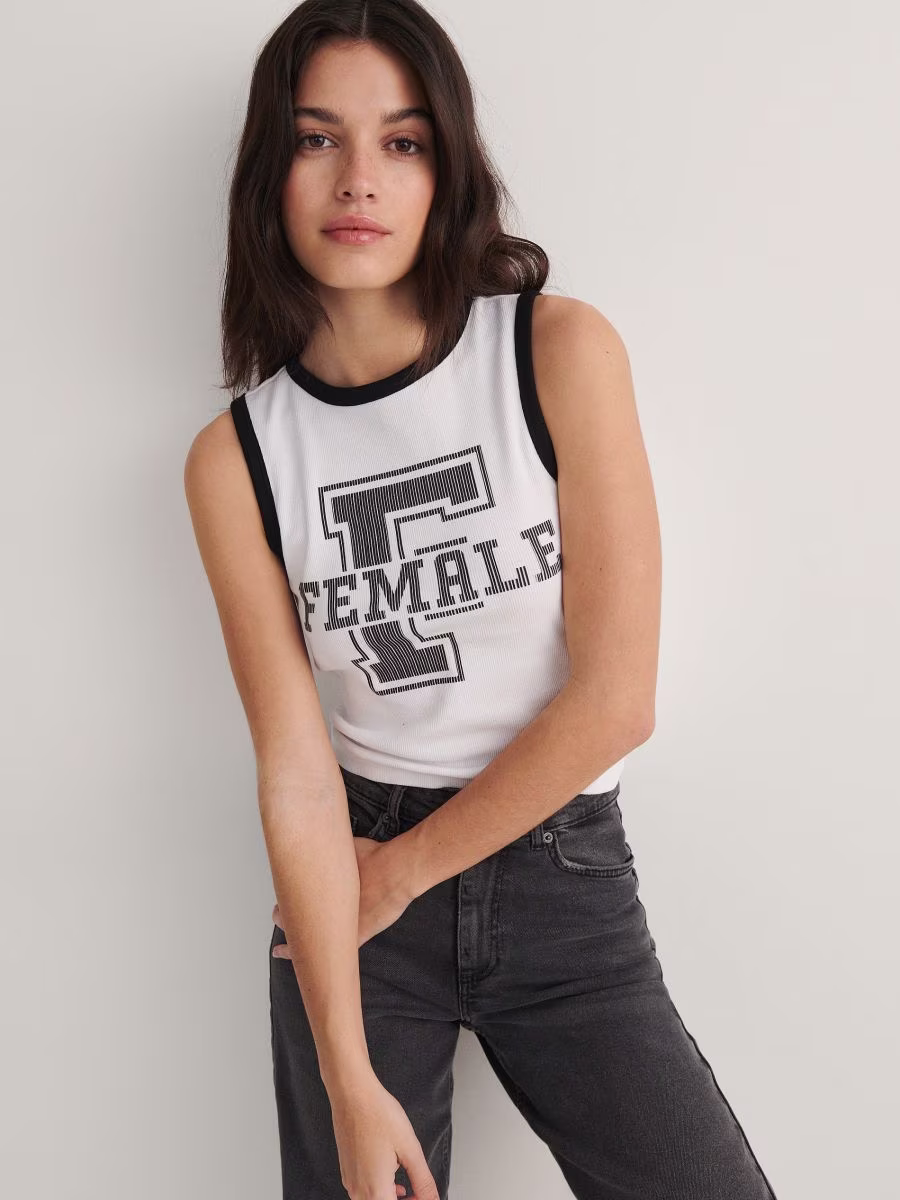 Top With Raised Print