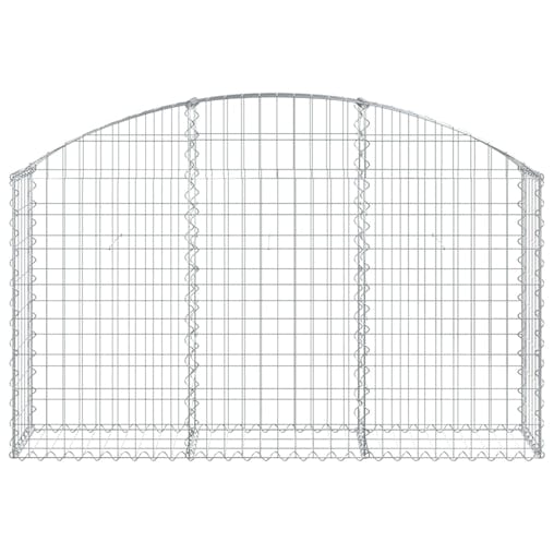 NNEVL Arched Gabion Basket 150x30x80/100 cm Galvanised Iron