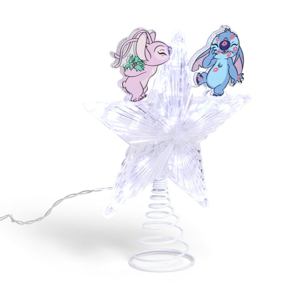 Cimier lumineux Disney Stitch étoile de sapin H24 cm