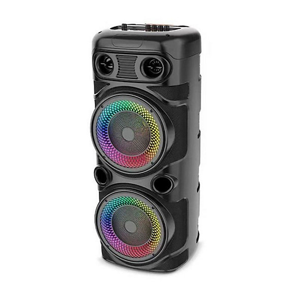 Enceinte Karaoké lumineuse - INOVALLEY - KA123-XXL - Bluetooth V5.0 - 75 cm - 900 W - Noir