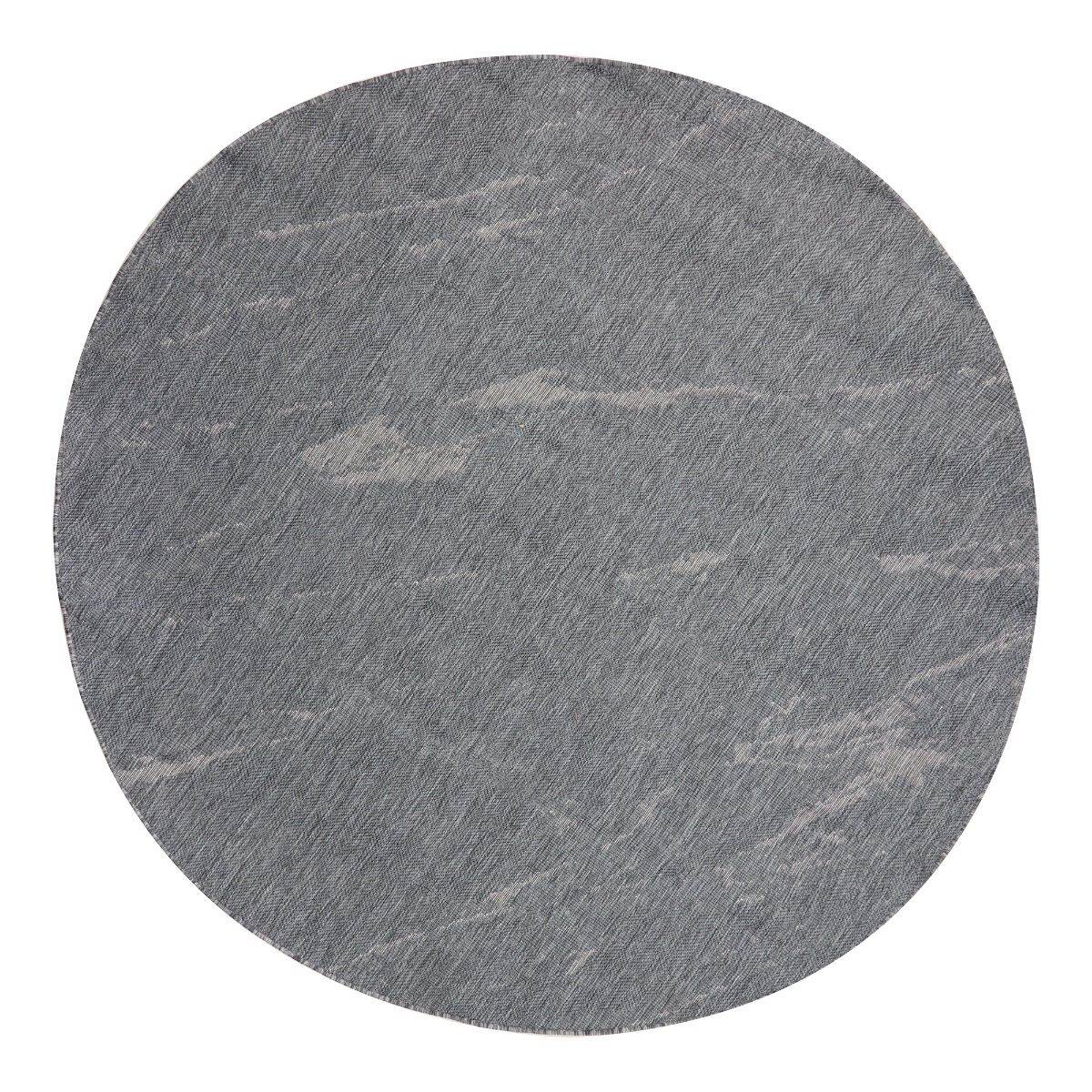 Interieur05 Rond Buitenkleed Marble - Grijs/wit - dubbelzijdig - EVA Interior