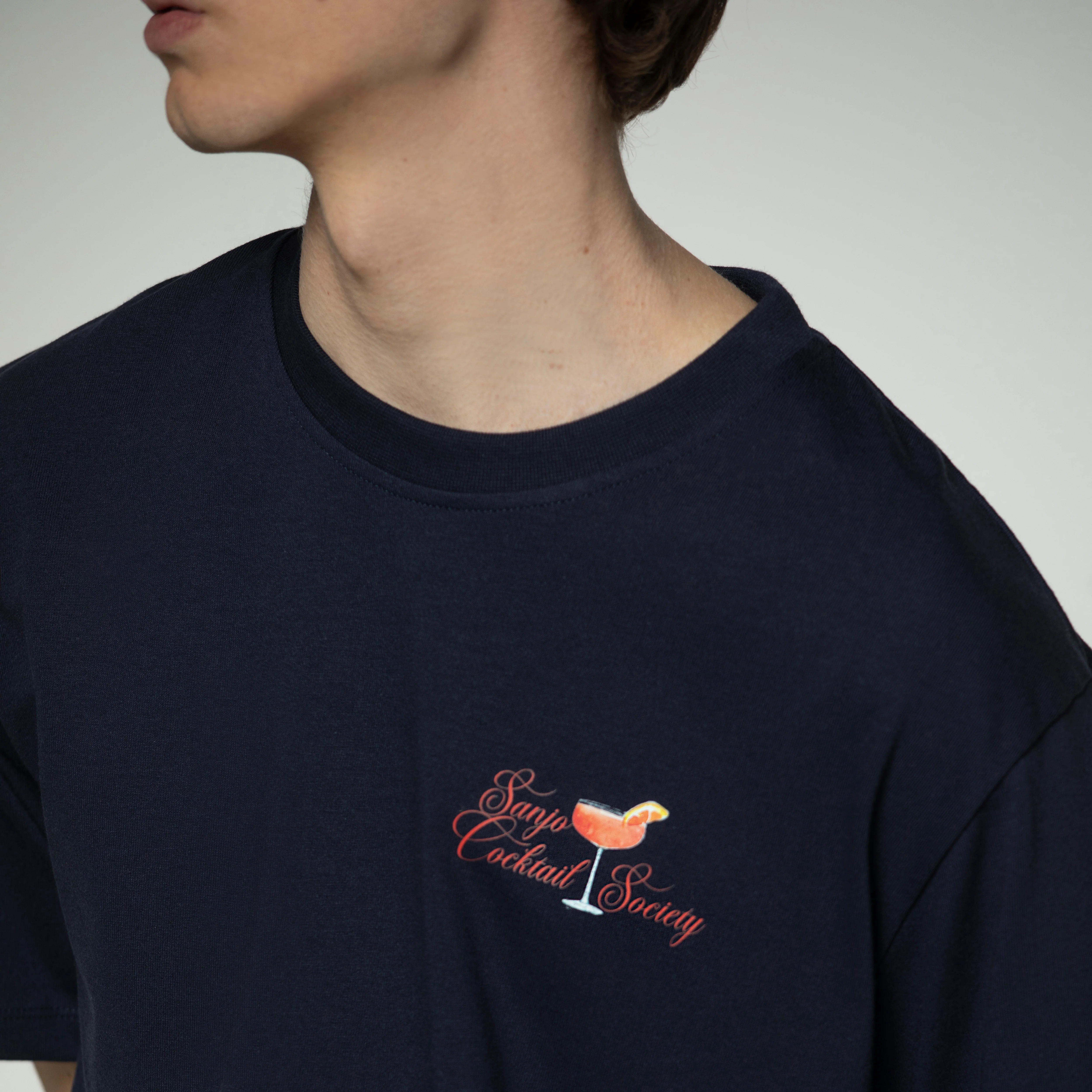 Sanjo Cocktail Society T-shirt // Navy