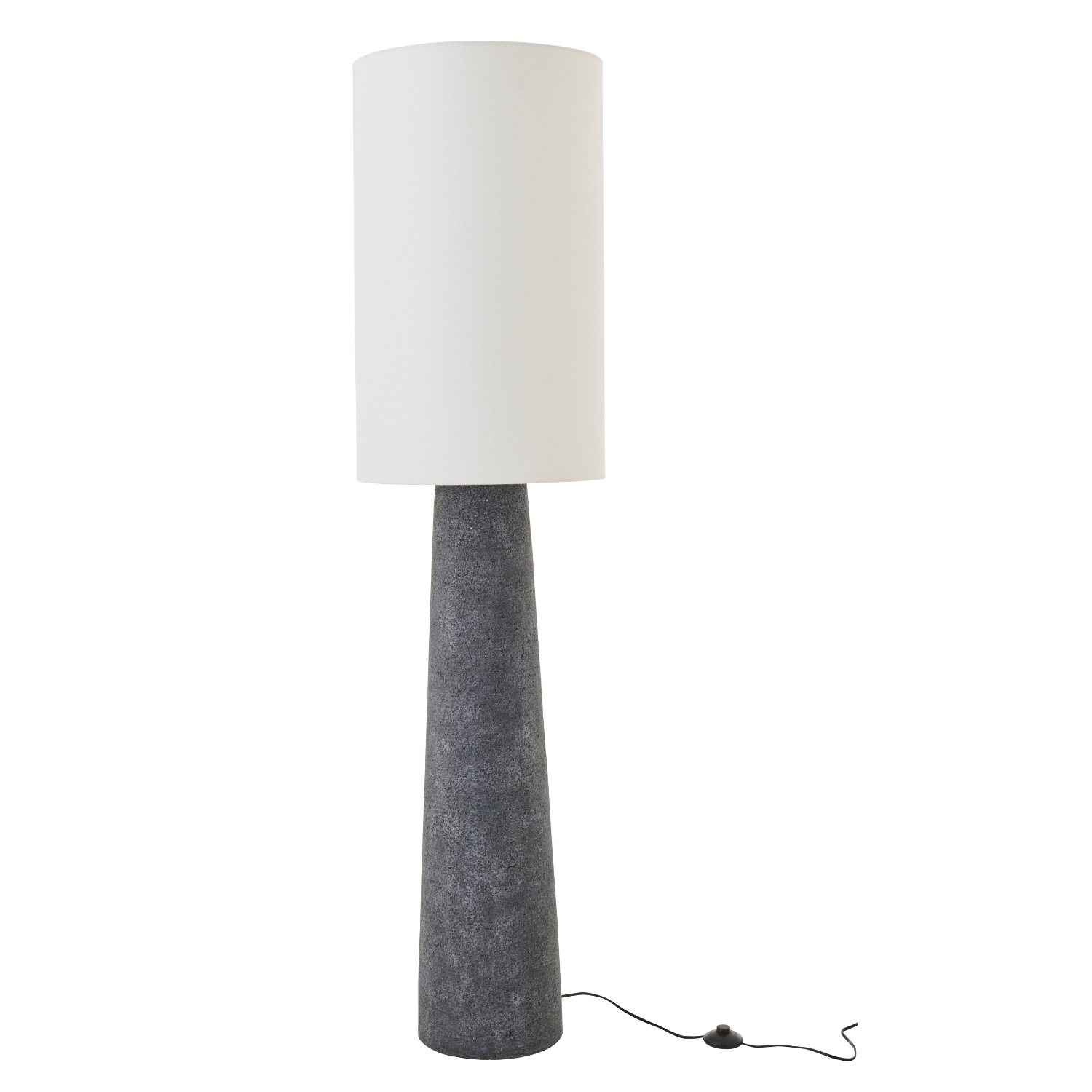 J-Line vloerlamp Ava - glas - zwart/wit - large
