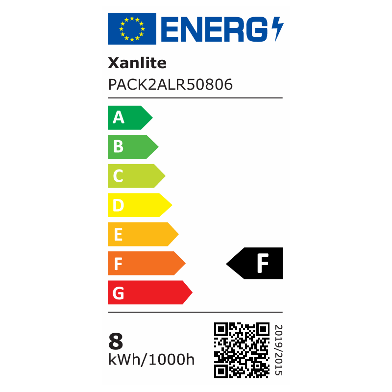 Ampoule LED E14 blanc chaud 806 lm 8 W 2 pièces XANLITE