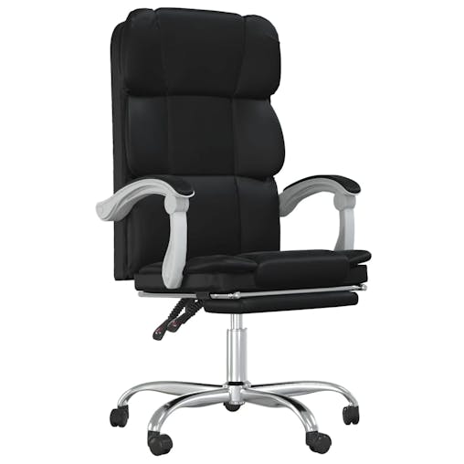 NNEVL Reclining Office Chair Black Faux Leather