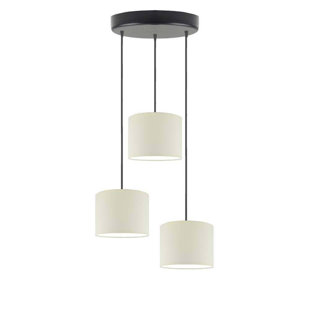 Lampa trzypunktowa regulowana PUEBLO Czarny/ Ecru