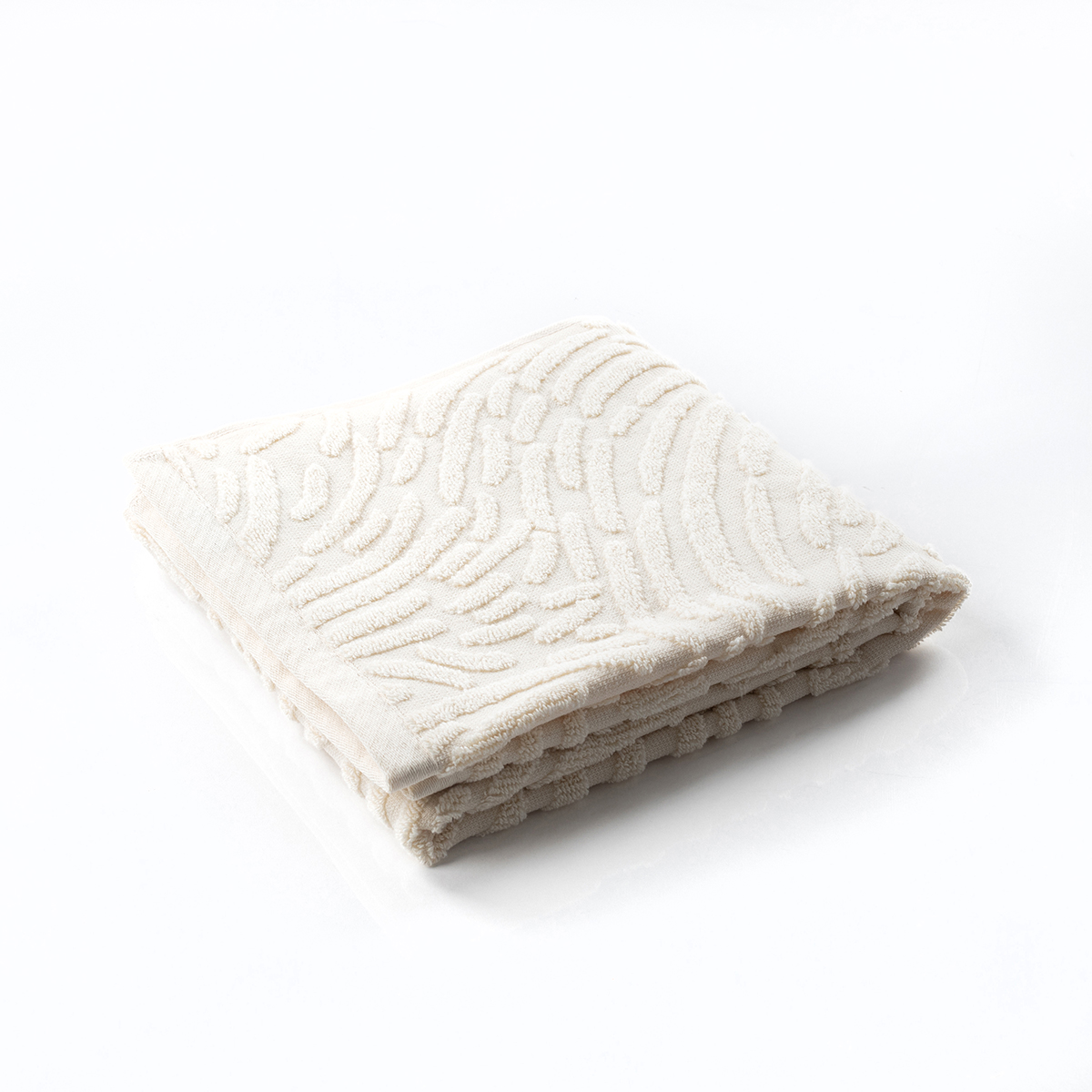 Toalha de mãos PURE bege em algodão 50x100cm