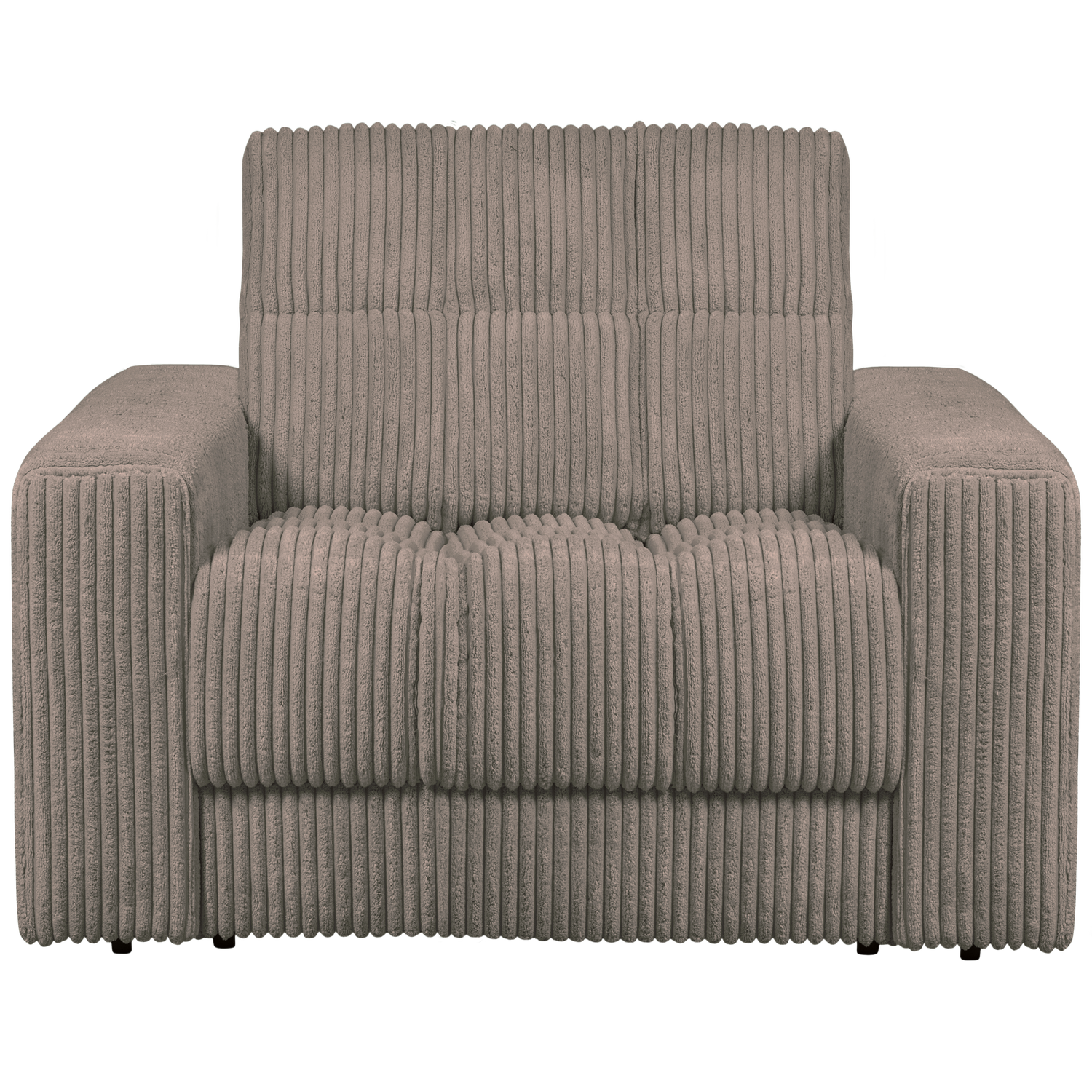 WOOOD fauteuil Second Date - Grove Ribstof - Mud - 78x103x99