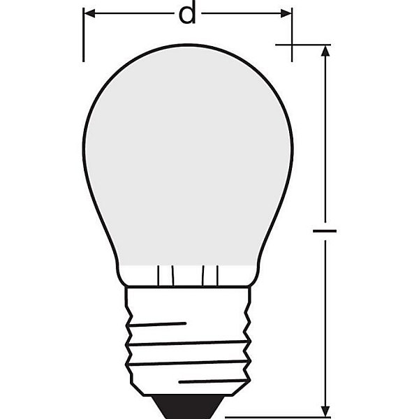 OSRAM Ampoule LED Spherique verre depoli 2,5W25 E27 chaud