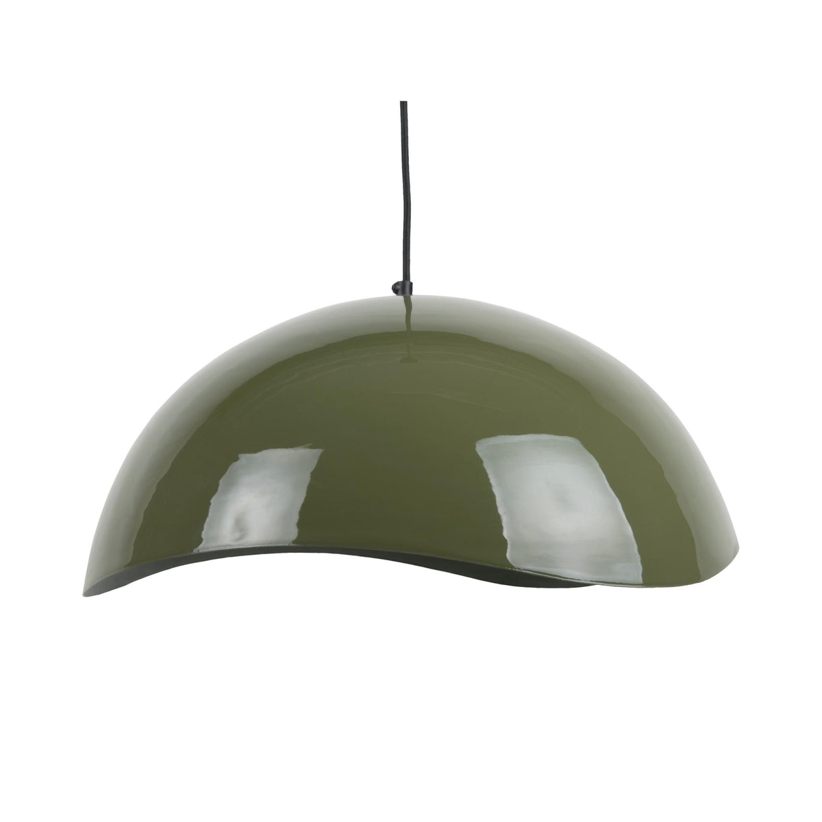 Leitmotiv hanglamp Waved Groot - groen - Ø50cm