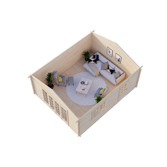 Gartenhaus »Irene«, Aufstellmaße BxTxH: 514 x 598 x 287 cm, lackiert, Holz