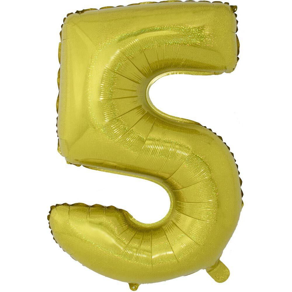 Ballon chiffre 5 en aluminium