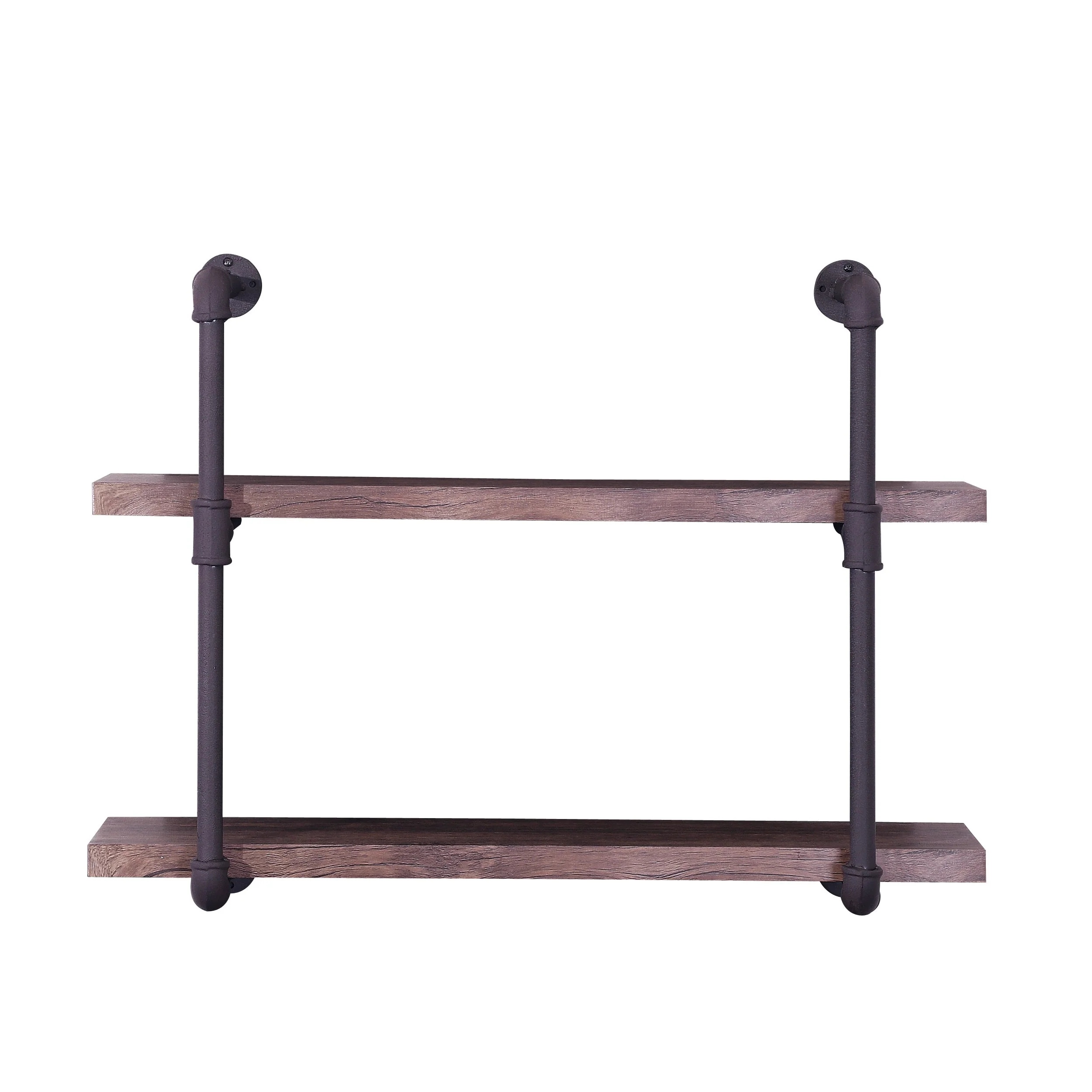 Tarian Industrial 2 Shelf Faux Wood Floating Shelf by Christopher Knight Home - 31.50 W x 12.00 D x 23.00 H