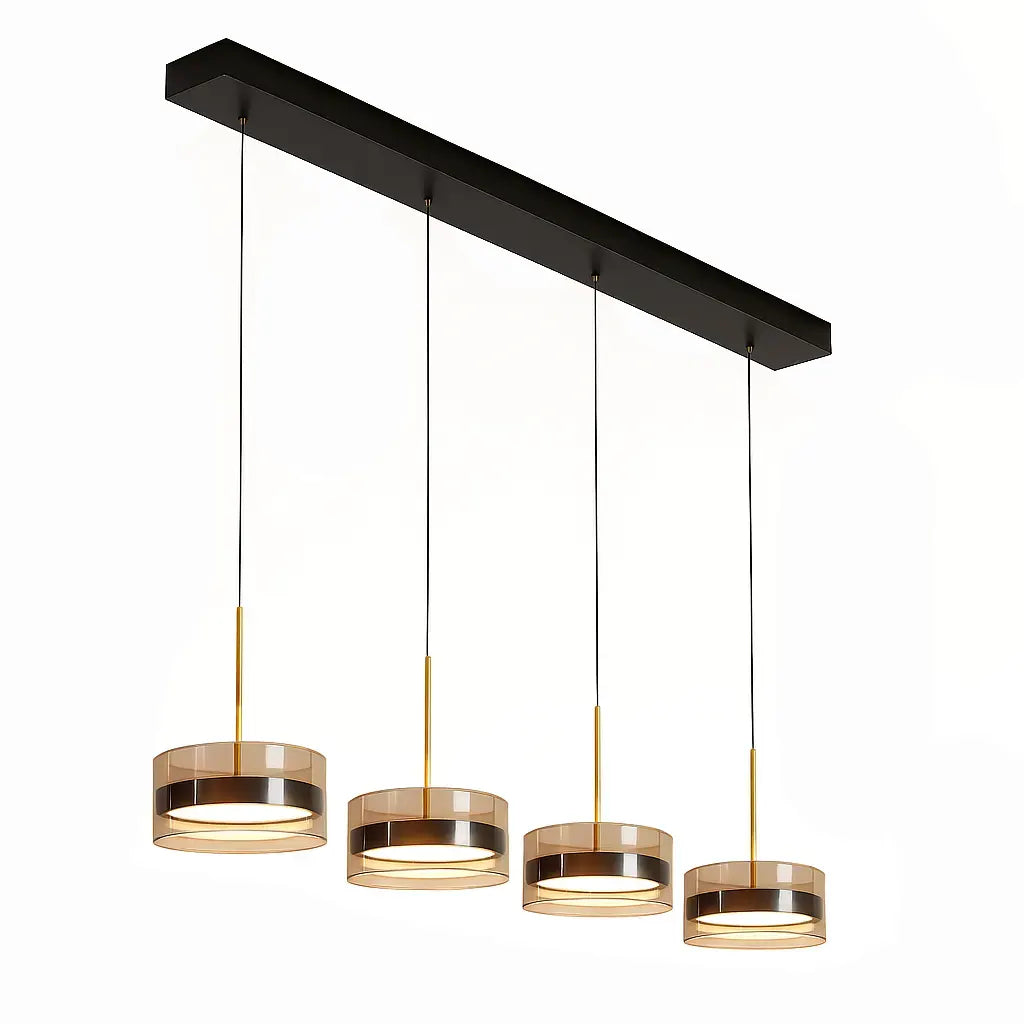 Highlight hanglamp Enzo - 4 lichts - 117 x 160  cm - zwart
