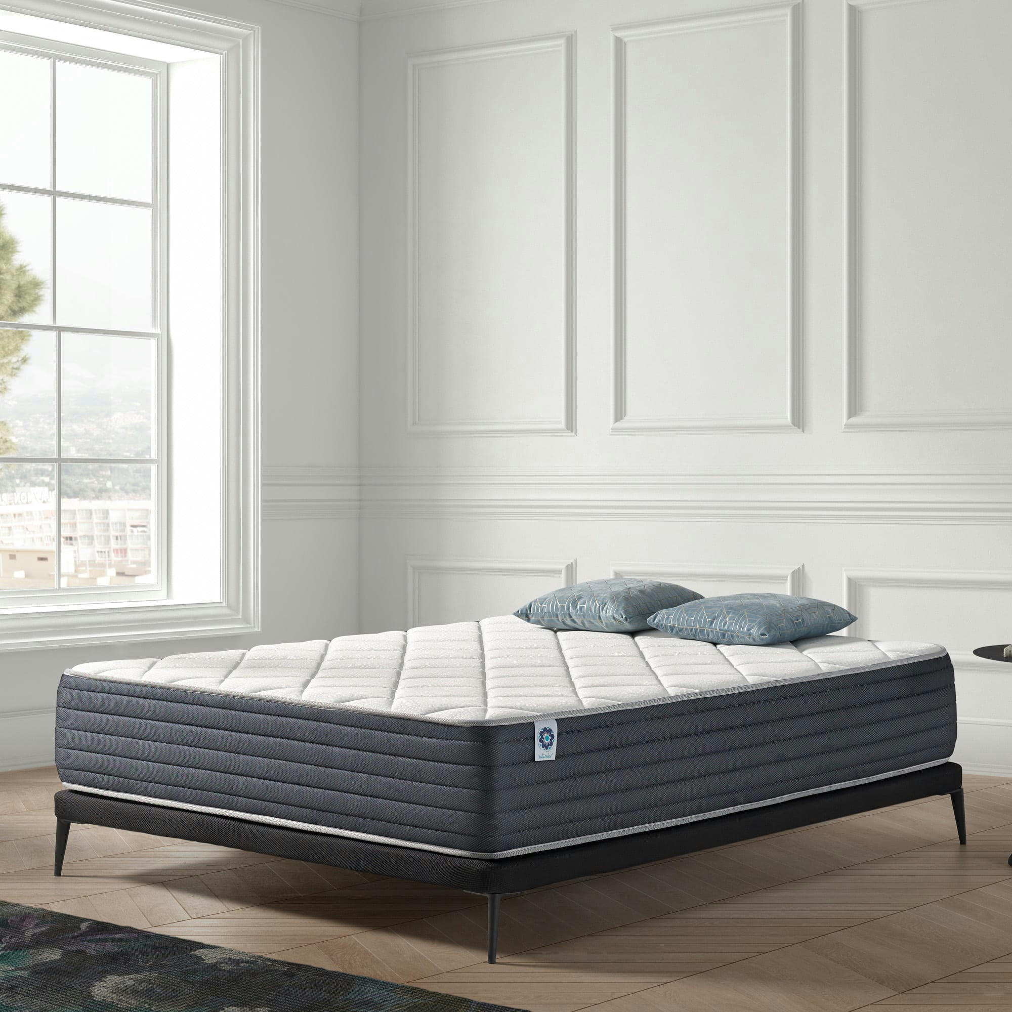 AURA 30 - Matelas 140x190x30 cm - Soutien Blue Latex - Mousse HR