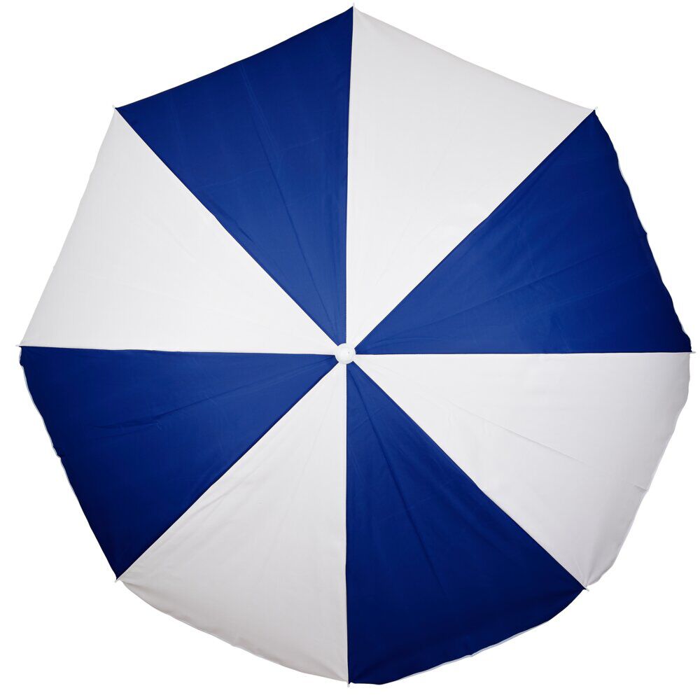 Parasol de plage Funky blanc et bleu Ø160xH195cm