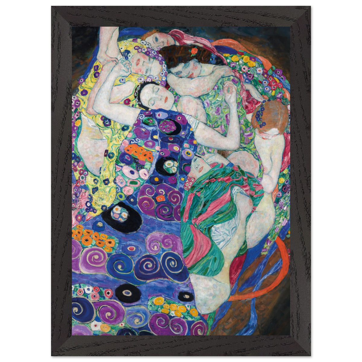 Artfulprints Poster met Lijst Gustav Klimt - The maiden  - A4 21x29.7 cm - Meerkleurig