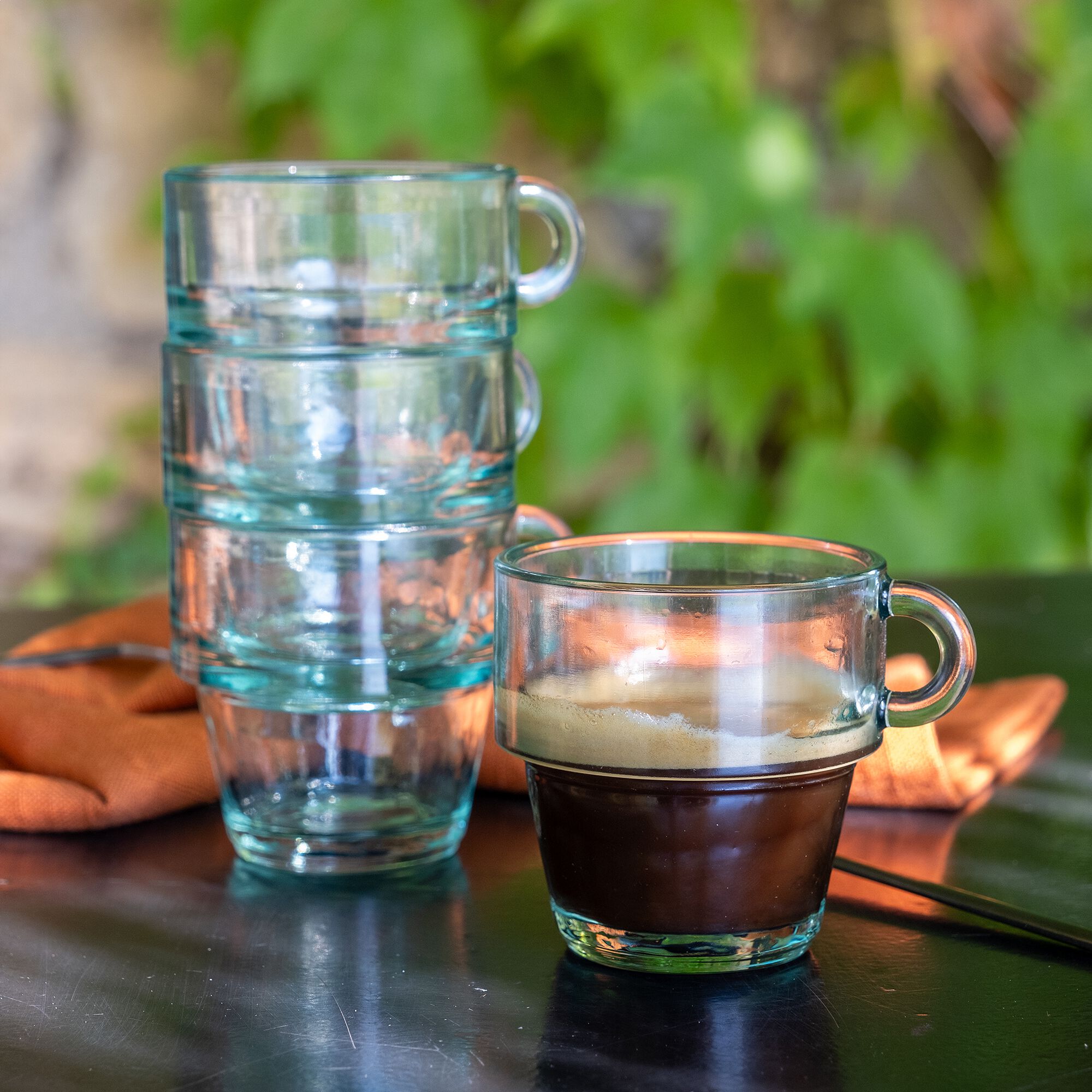ECUME - Lot de 4 tasses à café 10cl - transparent