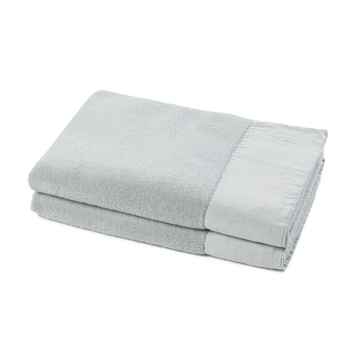 Lot de 2 serviettes de toilette coton bio, Helmae