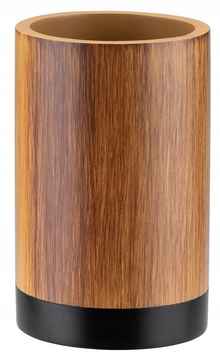 Kubek na szczoteczki brązowy 11 cm Wood