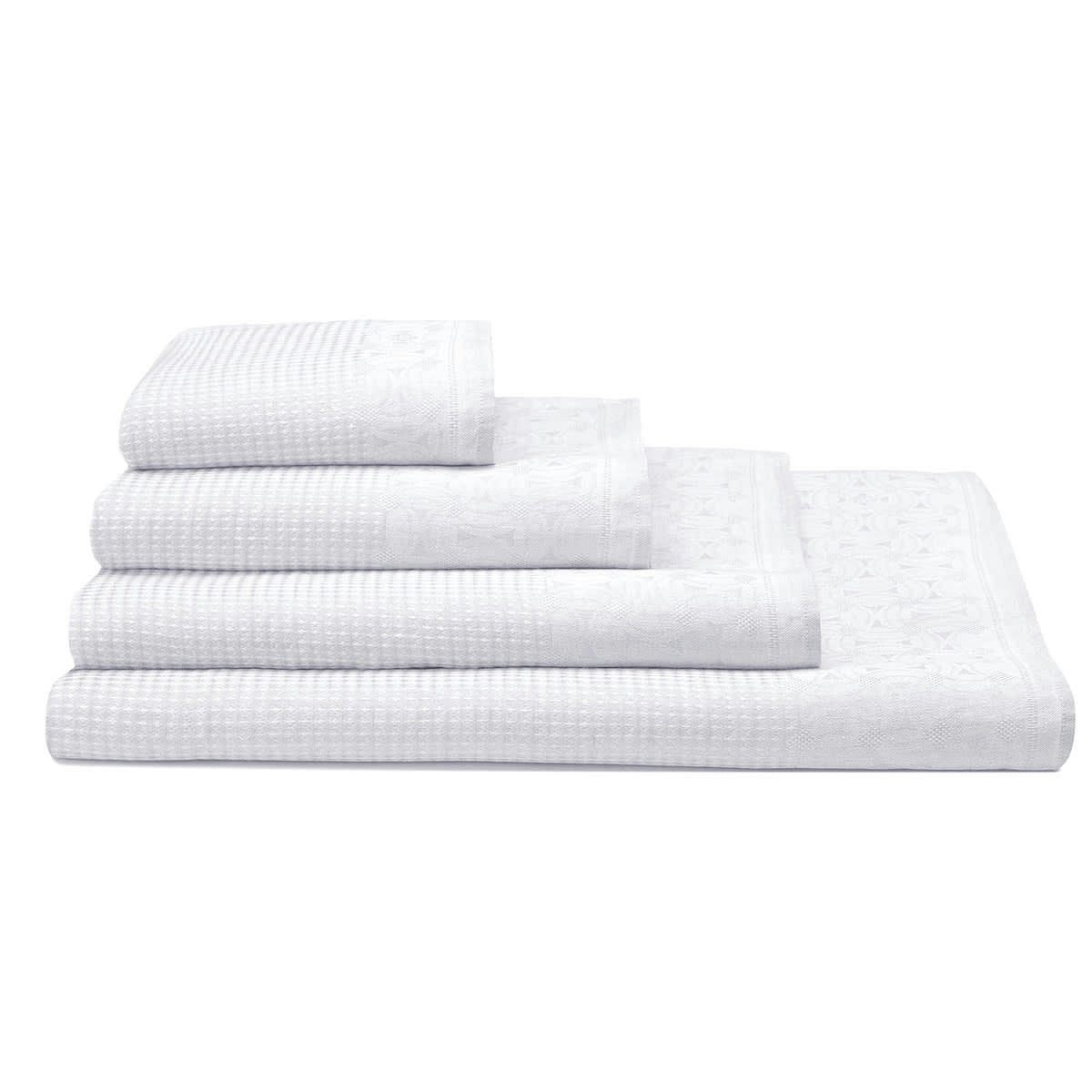 LULA - Serviette de bain en lin blanc 70 x 140