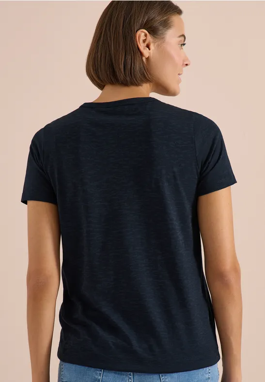 Kurzarm Shirt in Ausbrenner-Optik