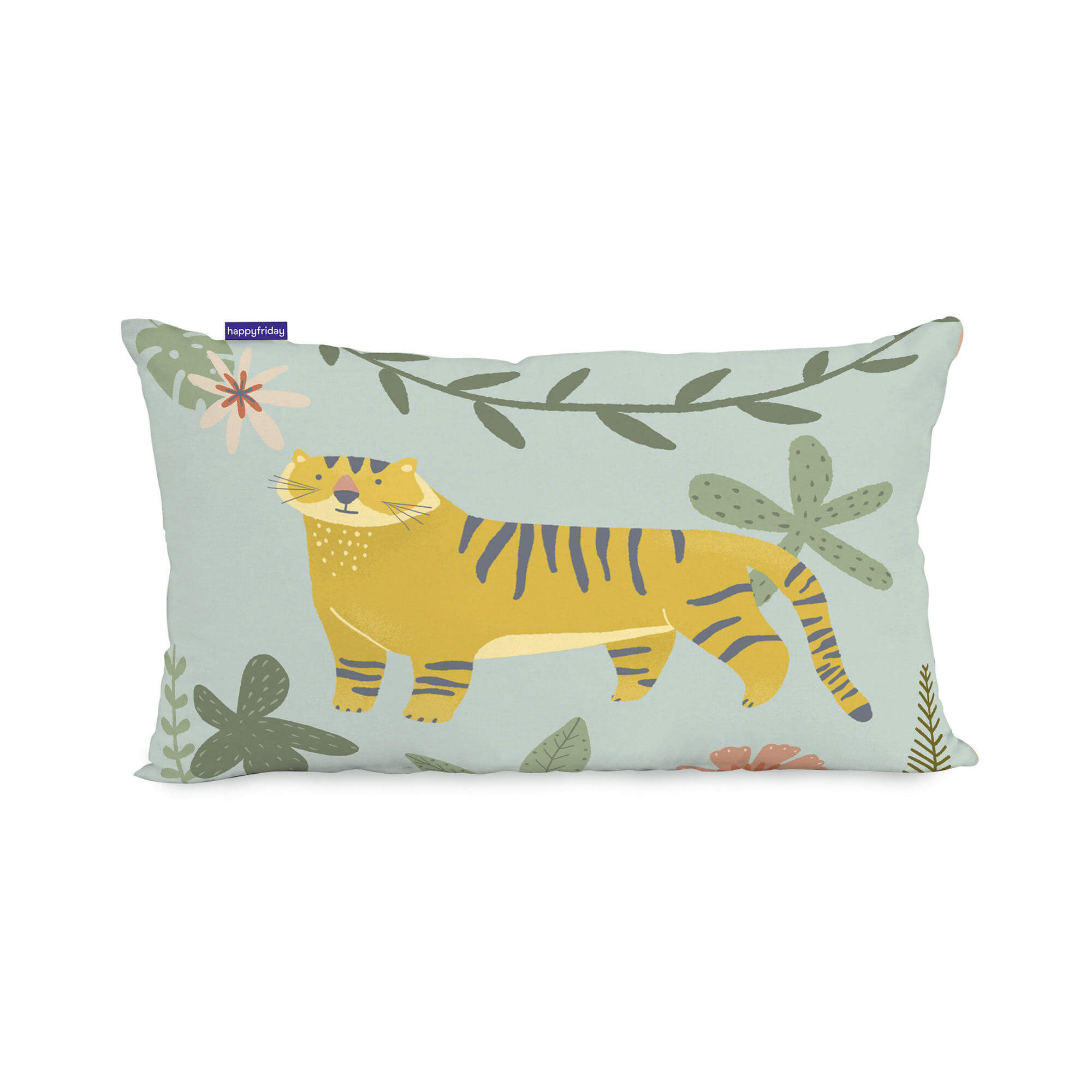 Jungle life Kussenhoes 50x30 cm Mr Fox, Veelkleurig, 100% katoen, de k