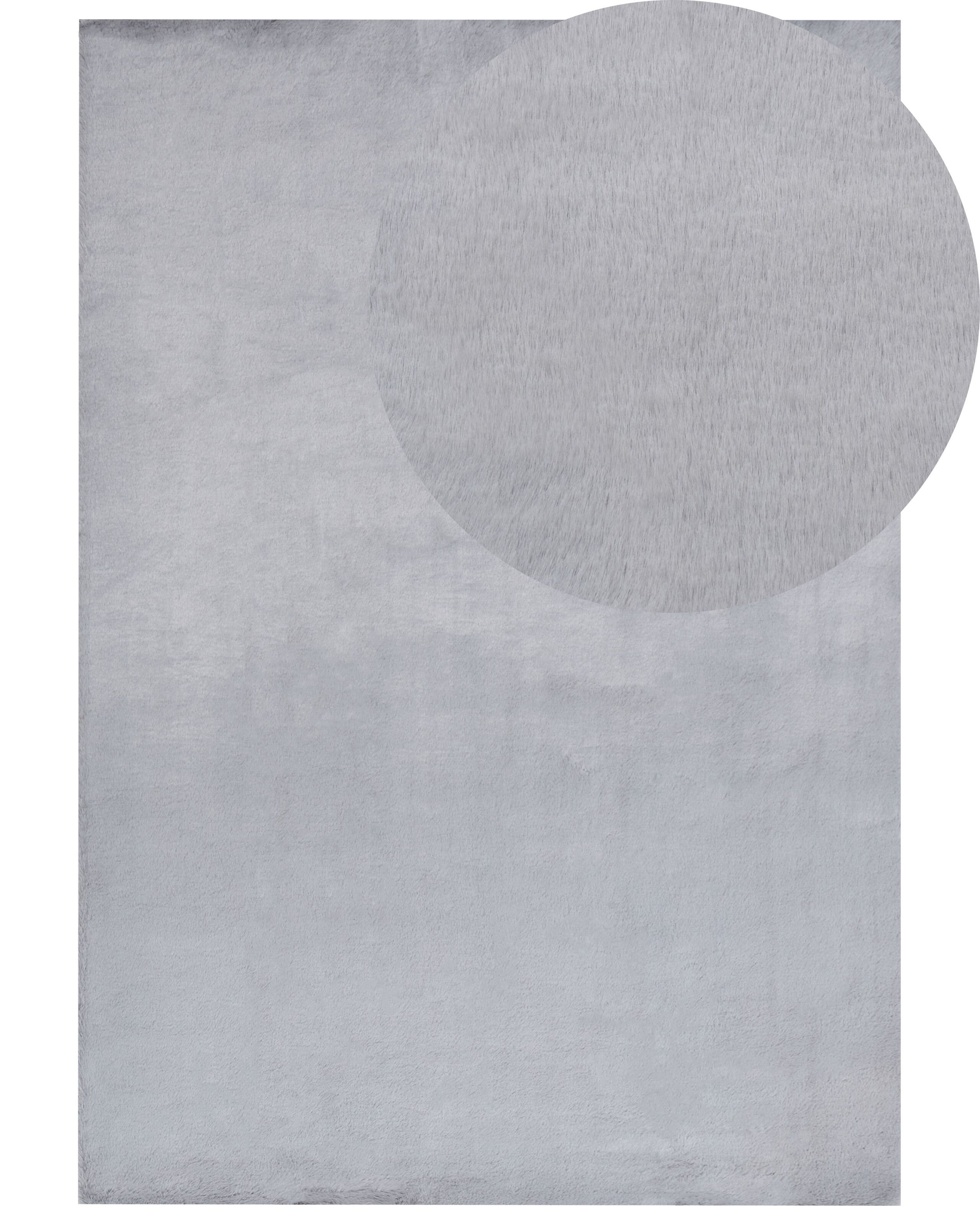 Dywan sztuczne futro królika 160x230 cm szary