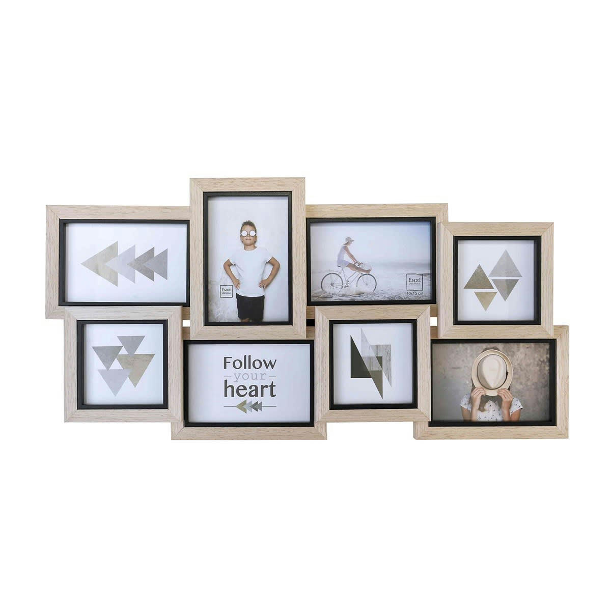 CADRE MULTIVUES LISERÉS 8 PHOTOS - Cadre multivues bois 30x61cm
