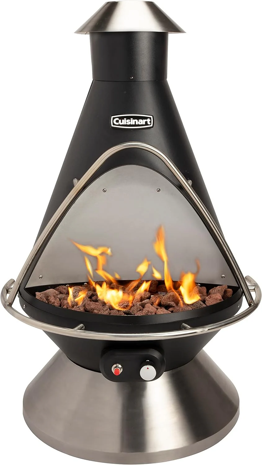 COH-600 Propane Fire Pit, Patio Heater with Tip-Over Safety Switch, 8 lbs. Lava Rocks Included, 31 x 31 x 48