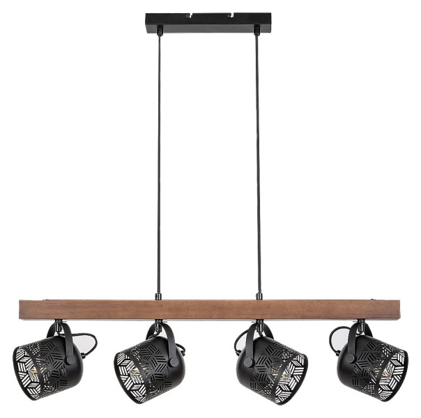 Lampa wisząca orzechowo-czarny matowy Rotem 4xE14x40W Rabalux