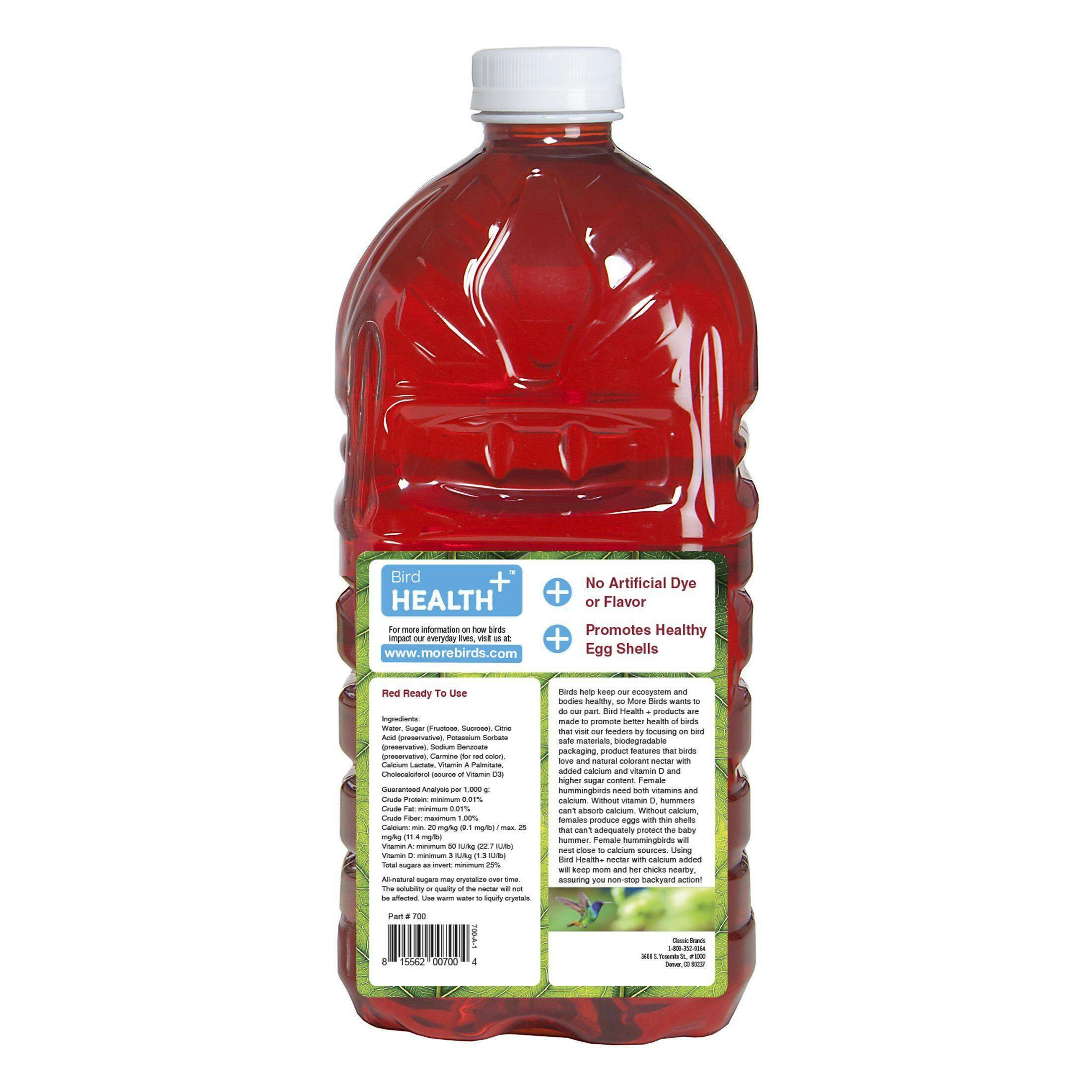 More Birds® Bird Health+™ Natural Red Ready-to-Use Hummingbird Nectar, 64-oz