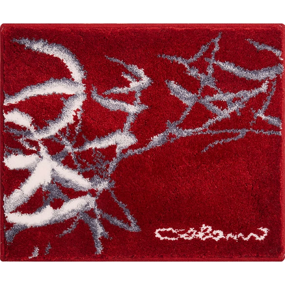 Badematte »Colani 23«, BxL: 50 x 60 cm, rot, aus 100% Polyacryl