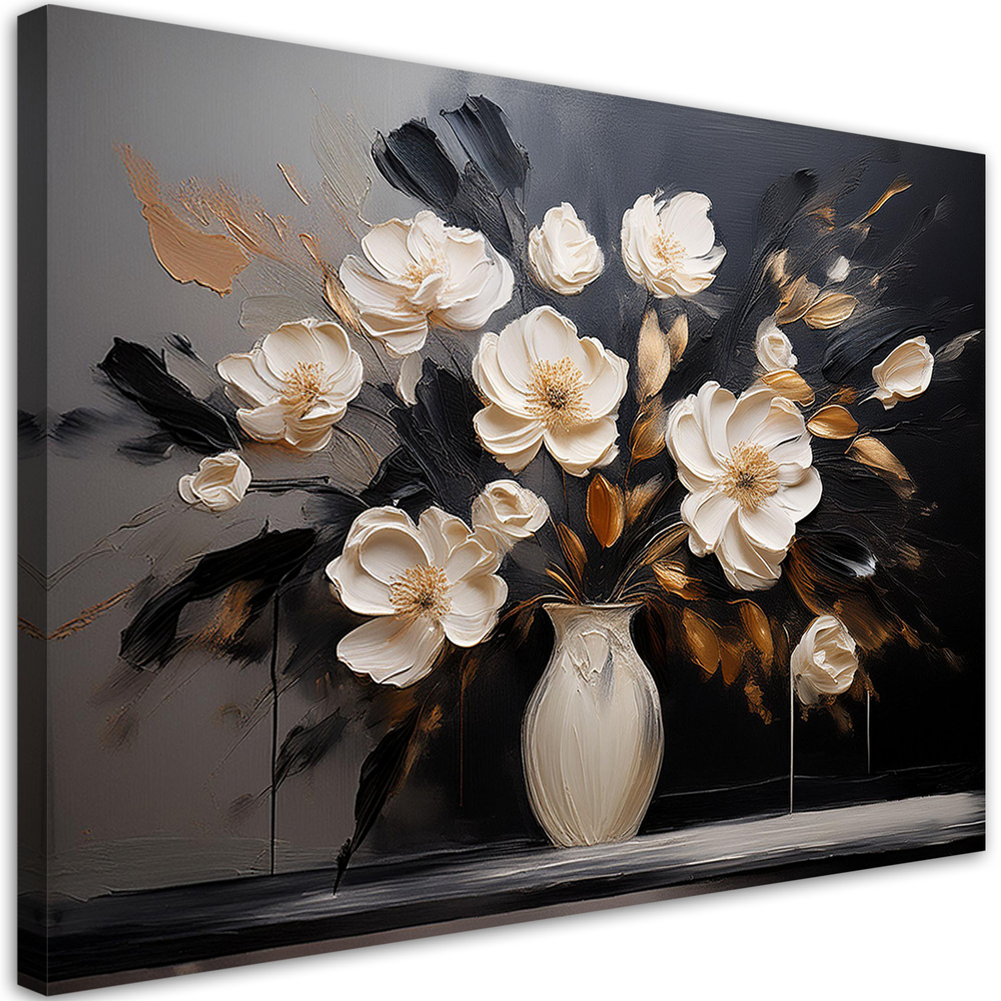 Feeby Obraz na płótnie, Bukiet Kwiatów w Wazonie Boho 60x40