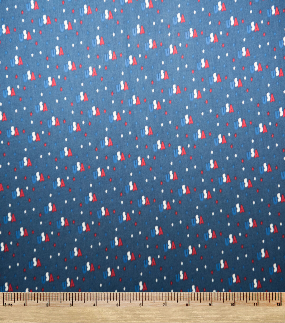 USA On Navy Patriotic Cotton Fabric
