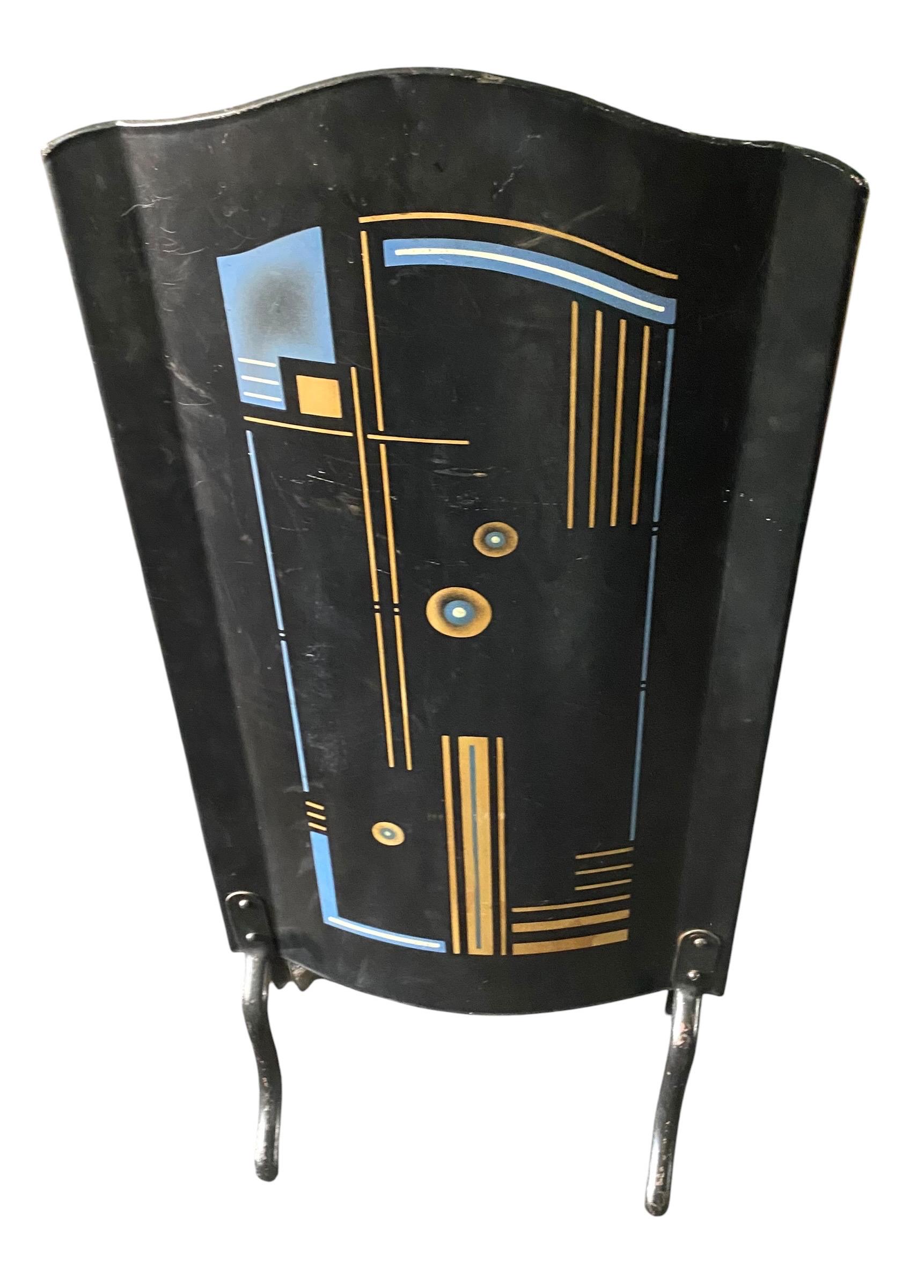 Art Deco fire screen - Enamel - Early 20th century - 1930's - Bauhaus - Marked - Germany