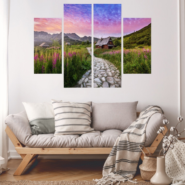 Obraz Wieloczęściowy Hala Gąsienicowa w Tatrach 80x60cm