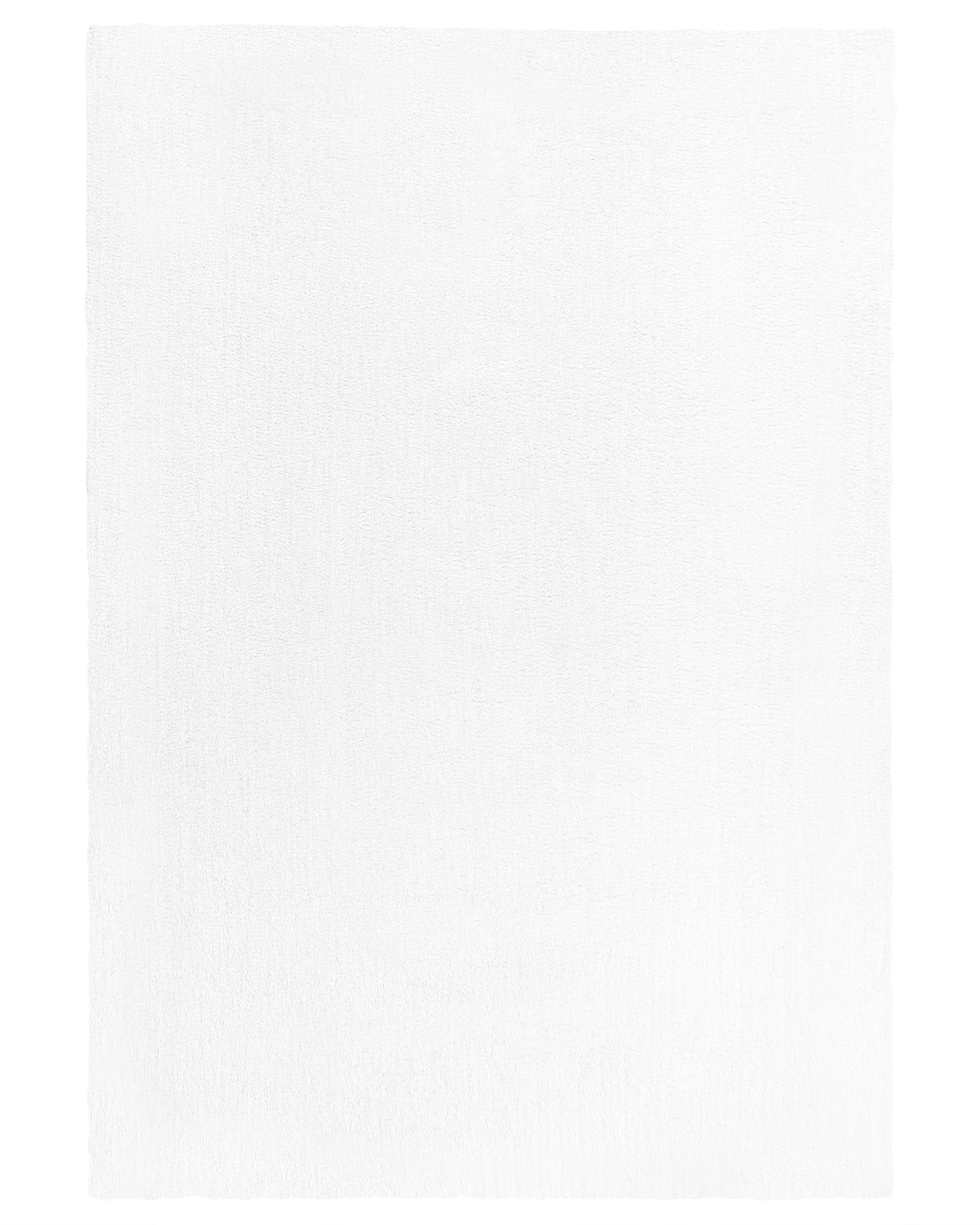Shaggy Rug DEMRE White 140 x 200 cm