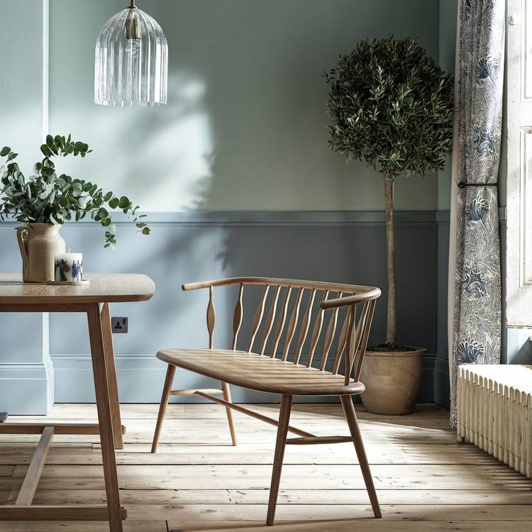 Habitat x Morris & Co. Canterbury Oak Dining Bench