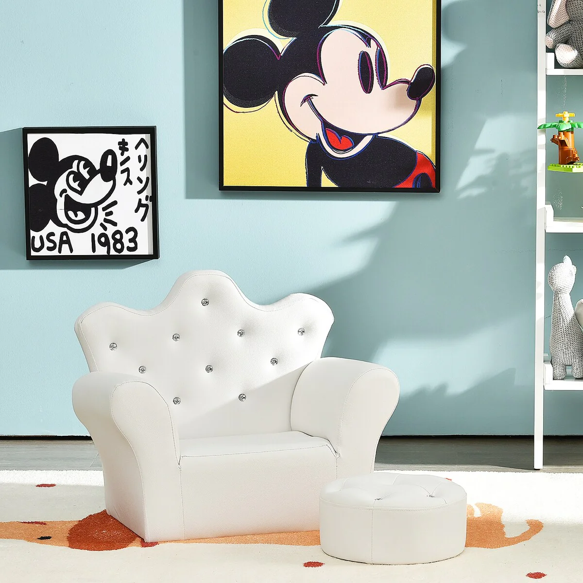 Costway Kids Sofa Toddler Couch Princess Armchair Children Gift w/ - See details