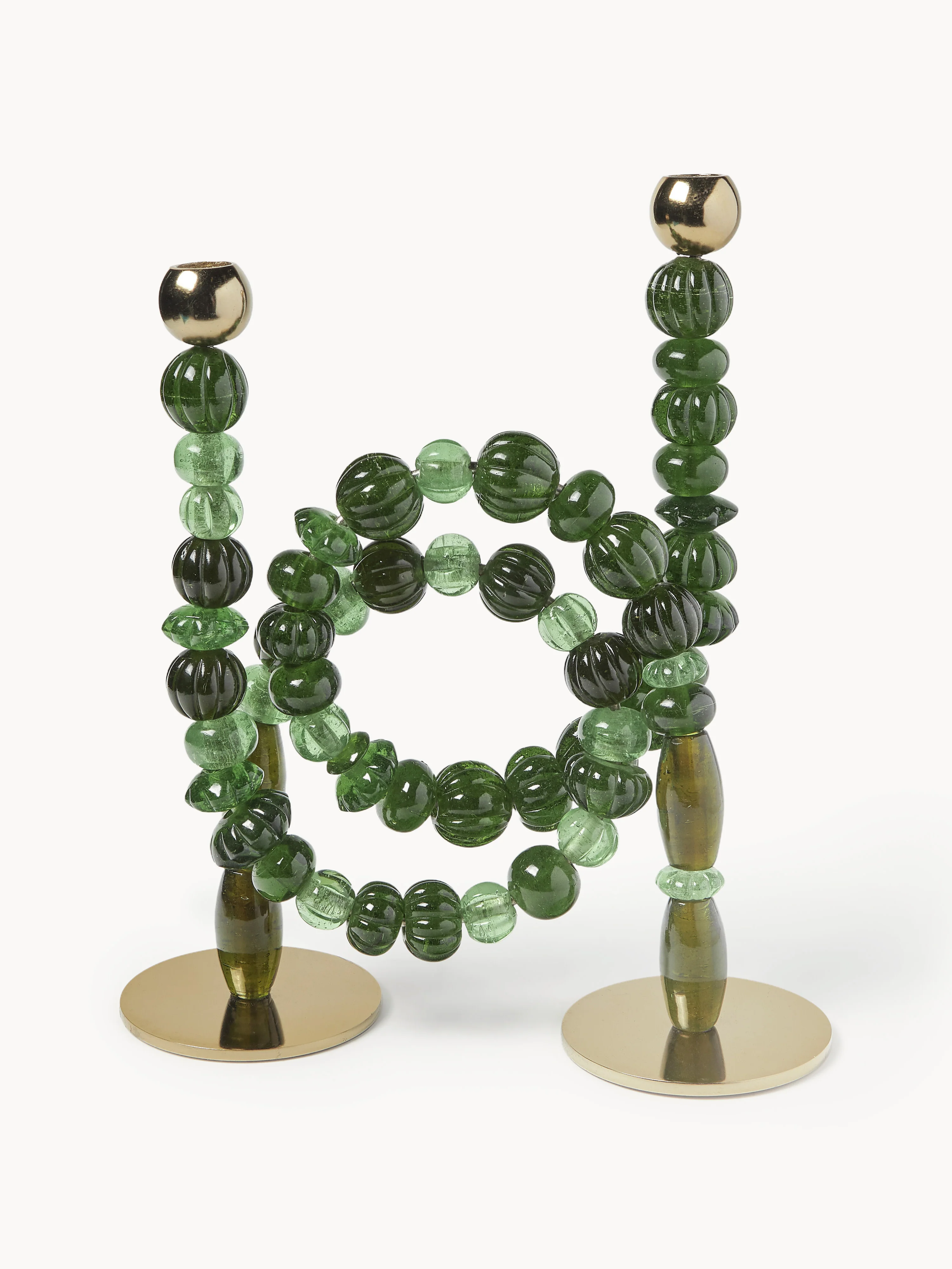 Handgefertigter Kerzenhalter Beads