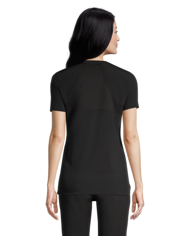 Scrubletics Women's V Neck Racer Back Scrub Top - Black