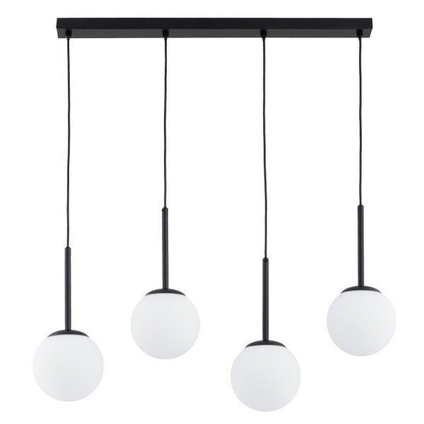 Lampa wisząca czarno-biała PERIO 4xE14x10W wym: 95x90x15 cm Alfa