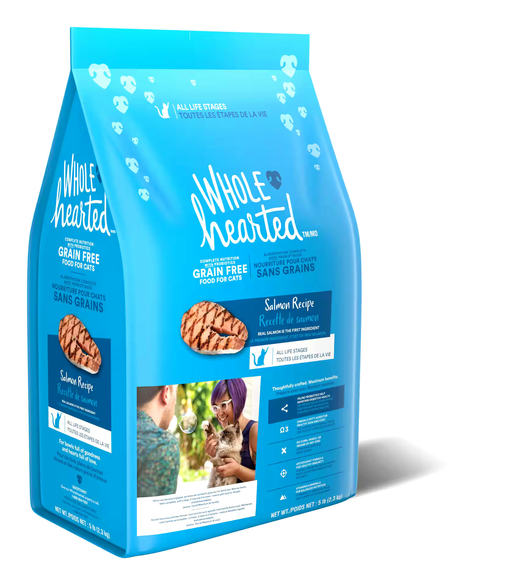 WholeHearted Grain-Free Salmon Formula Dry Cat Food, Assorted Sizes