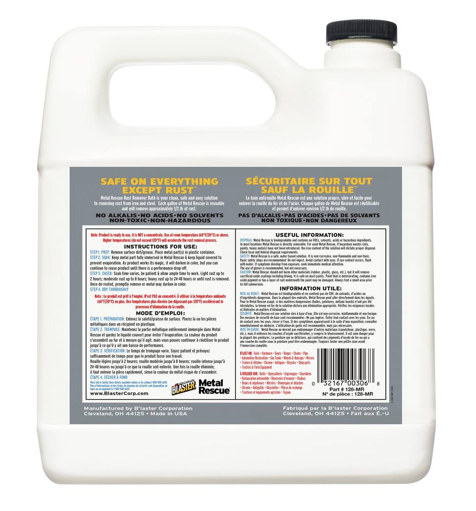 Metal Rescue Rust Remover Bath, 3.78-L