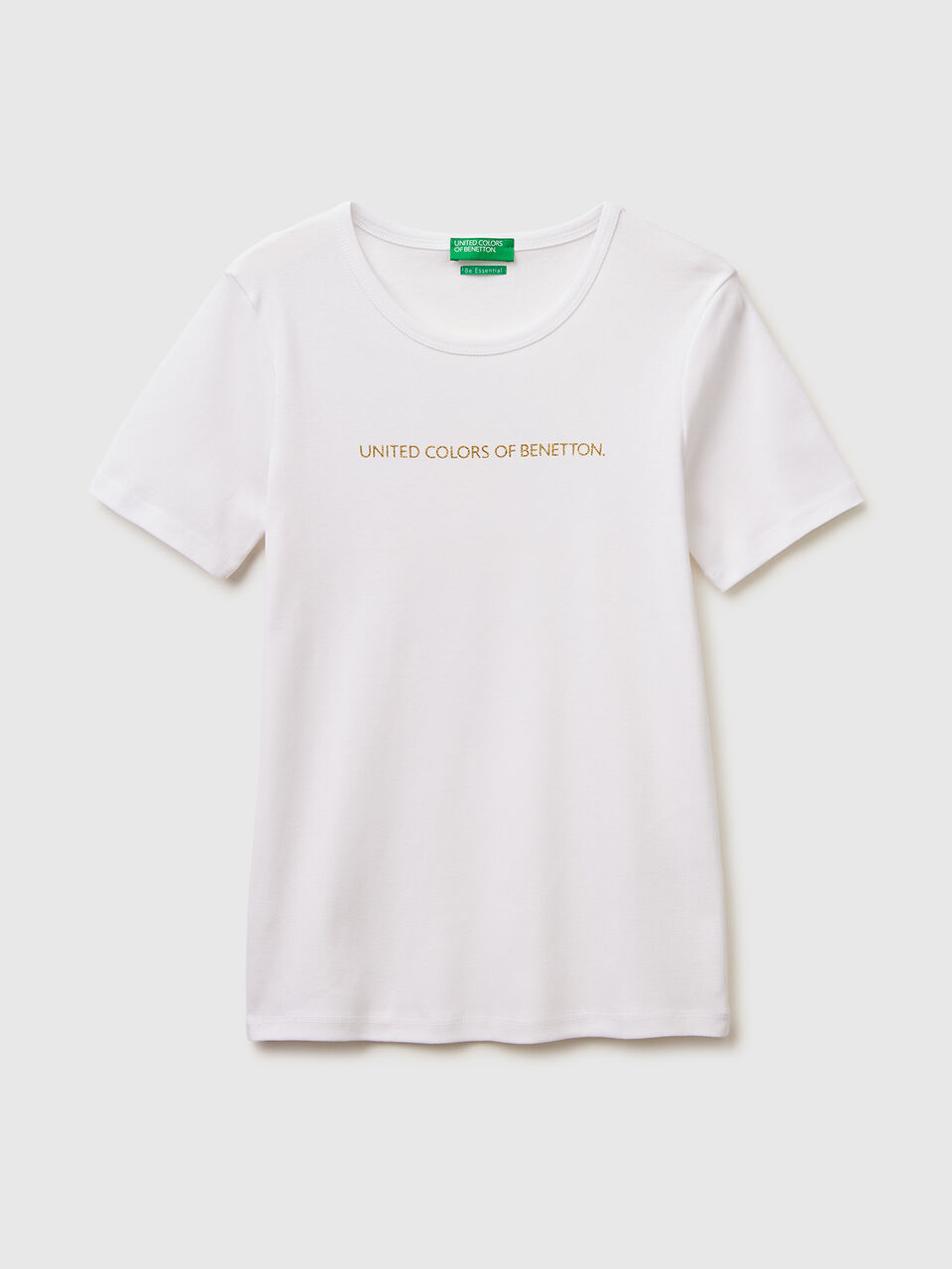 Short sleeve t-shirt with glitter logo