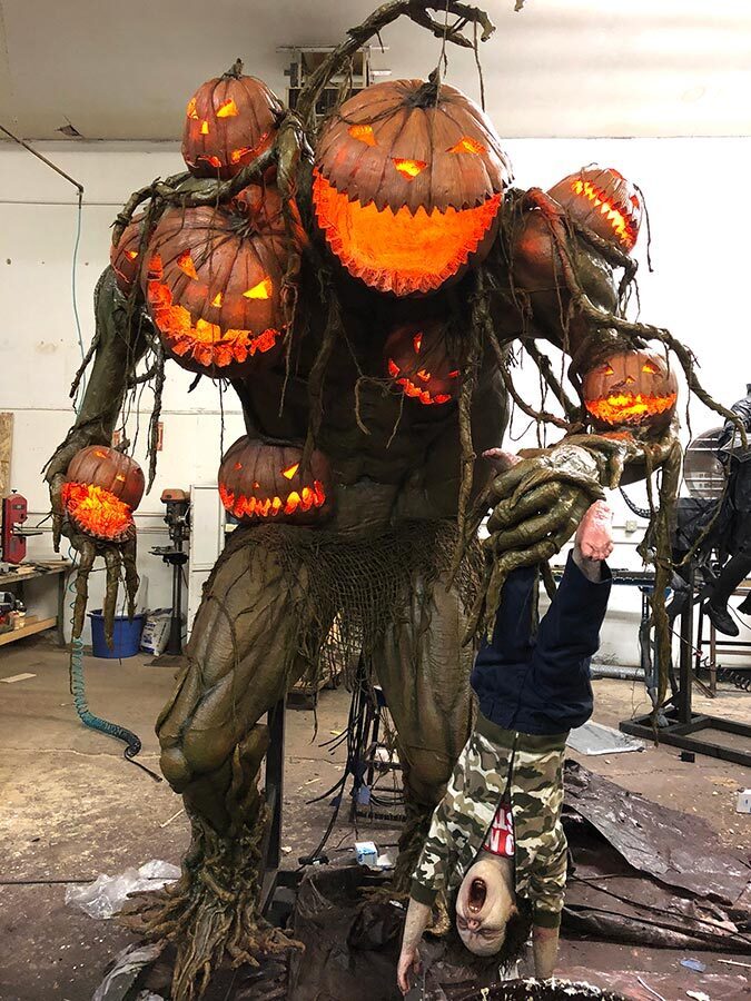 2025 Halloween Giant Pumpkin Monster and Child