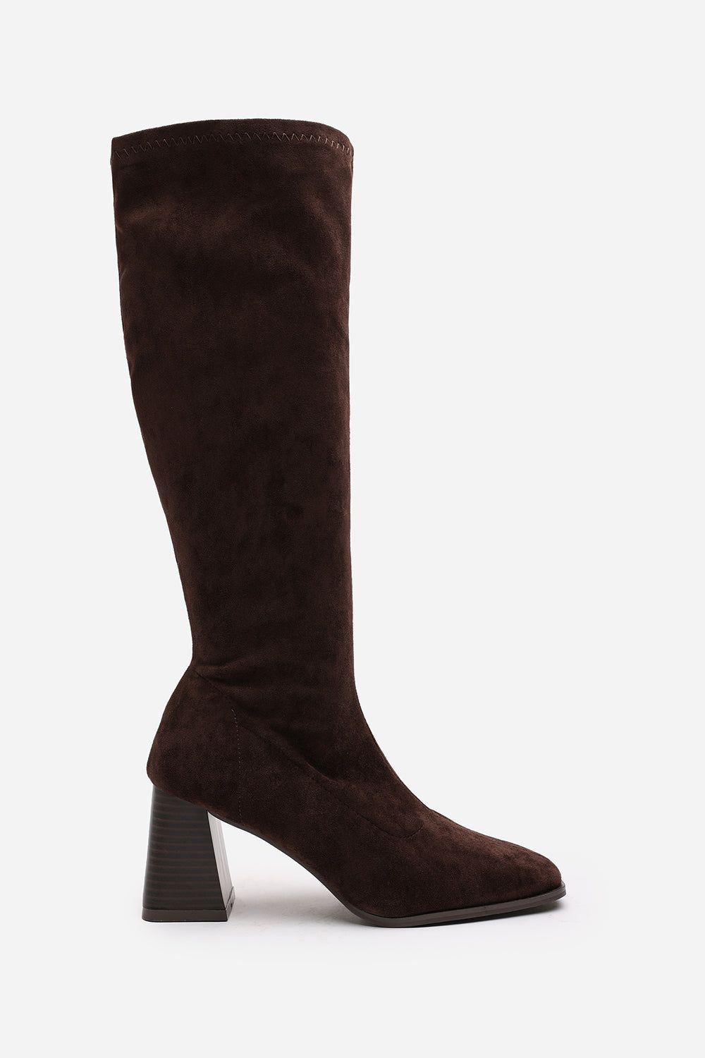 Where's That From Yasmine' Stretch Calf Suede Block Heel Boots